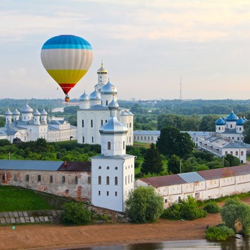 Полёты на воздушных шарах в Великом Новгороде.
