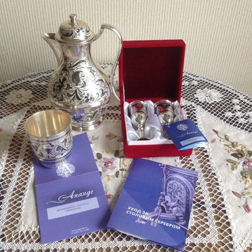 Заказали серебряный кувшин для воды от мастеров Кубачи в магазине Апанде