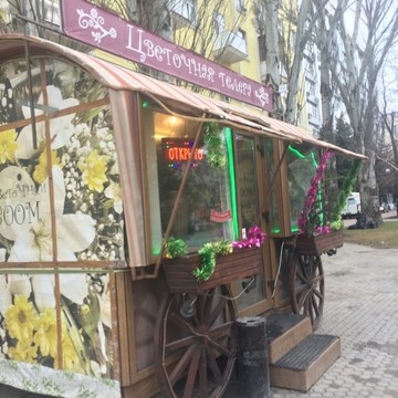Цветочная телега на Пушкинской улице фото 1