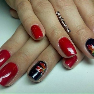 Классический маникюр+гель-лак+роспись краской=850р