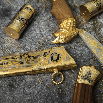 Златоустовские ножи с позолотой