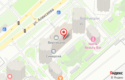 Студия профессиональной эпиляции PROsugar на улице Алексеева на карте