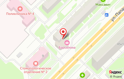 Парикмахерская Триумф на улице Папанина на карте