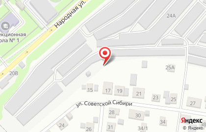 Бархан на улице Советской Сибири на карте