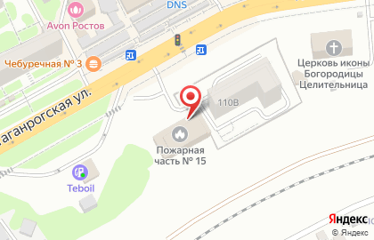 Пожарно-спасательная часть №15 в Ростове-на-Дону на карте