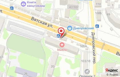 Салон связи Связной на Вятской улице на карте