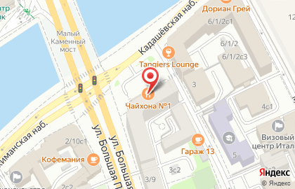 Ресторан Чайхона №1 Тимура Ланского на метро Полянка на карте