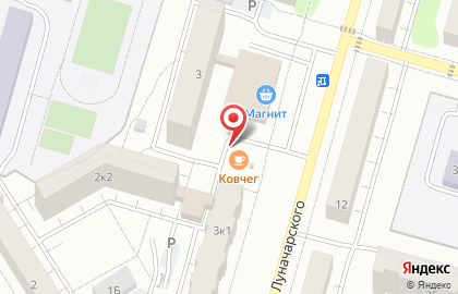 Сеть фирменных магазинов Птицефабрика Верхневолжская на улице Луначарского на карте