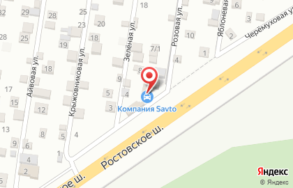 Автосервис на Ростовском шоссе в Краснодаре на карте