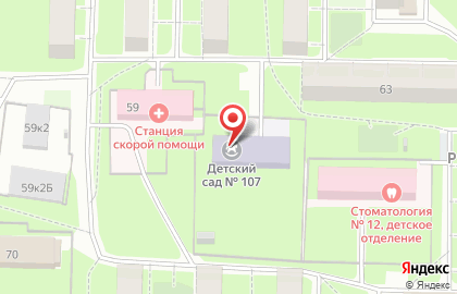 Детский сад №107, Московский район на карте
