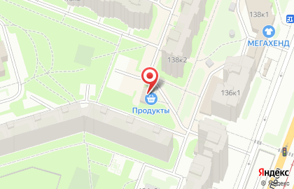 Продуктовый магазин в Санкт-Петербурге на карте