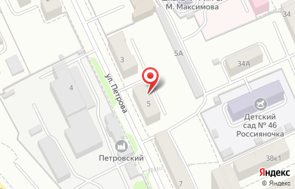 Клинико-диагностический центр Доктор на улице Петрова на карте