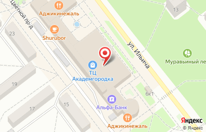 Сеть магазинов-мастерских Академзамок в Советском районе на карте