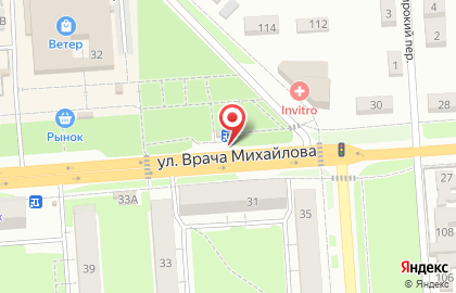 Цветочный салон на улице Врача Михайлова на карте