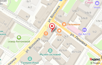 Ресторан Триумф на улице Волхонка на карте