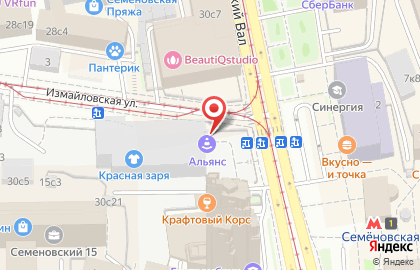 Автошкола Евродрайв на Малой Семёновской улице на карте