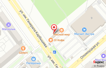 Бистро Донер на Оломоуцкой улице на карте