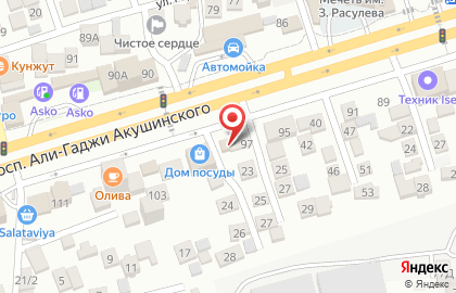 Продуктовый магазин в Махачкале на карте