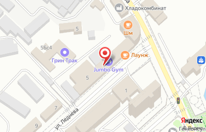Спортивный клуб Jumbo Gym на улице Леднёва на карте