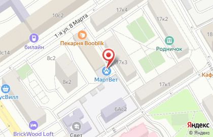 Сервис доставки продуктов Яндекс.Лавка на Петровском парке (СЛ) на карте