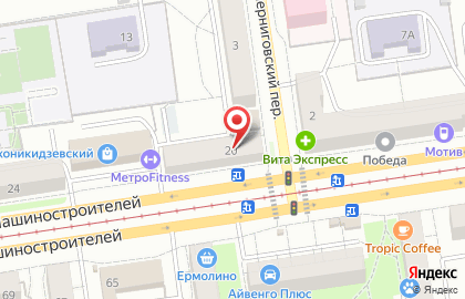 Магазин цветов на улице Машиностроителей на карте