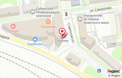 Банкомат Левобережный на Советской улице, 5 на карте