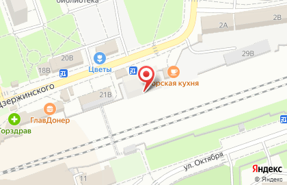 Реутово, железнодорожная станция на улице Дзержинского на карте