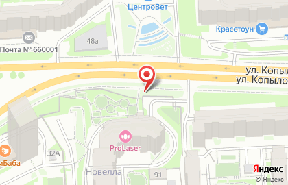 Рекламные щиты (6*3), Железнодорожный район, Ориентир-М на улице Копылова на карте