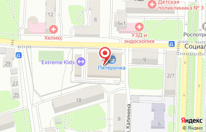 Магазин Мясной дворик на Социалистической улице на карте