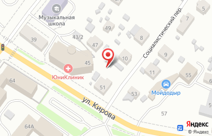 Юникс на улице Кирова на карте