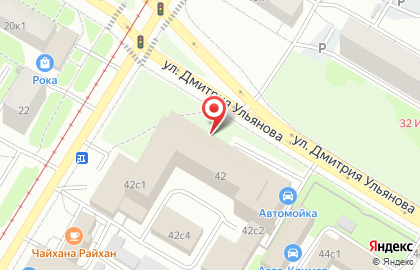 Автомойка на ул. Дмитрия Ульянова на карте