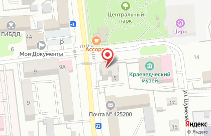 Продуктовый магазин Уралочка на Кооперативной улице на карте