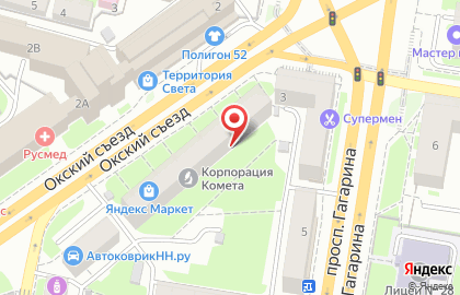 Туристическое агентство Anex shop в Нижнем Новгороде на карте