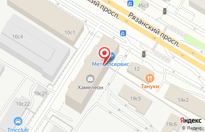 Бизнес-центр Хамелеон на Рязанском проспекте на карте