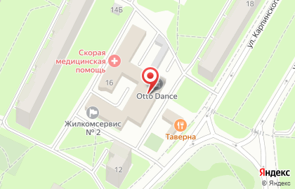 Киоск по ремонту обуви, Калининский район на улице Карпинского на карте