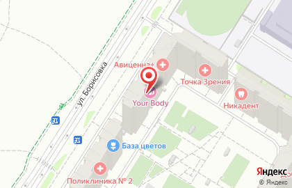 Медицинский центр Авиценна+ на улице Борисовка на карте