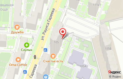 Офис продаж на улице Рауиса Гареева на карте