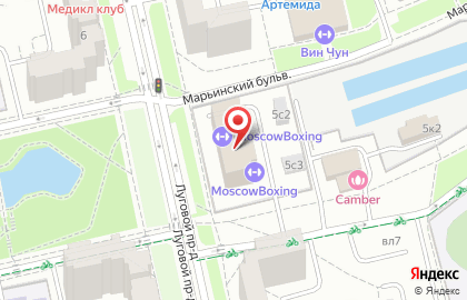 Боксерский клуб MOSCOWBOXING в Луговом проезде на карте