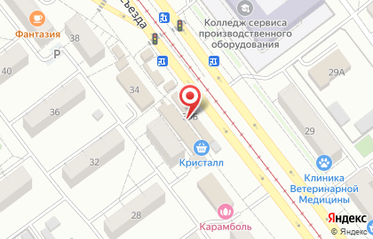Продовольственный магазин на улице 22 Партсъезда на карте