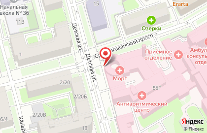 Городское патологоанатомическое бюро в Василеостровском районе на карте