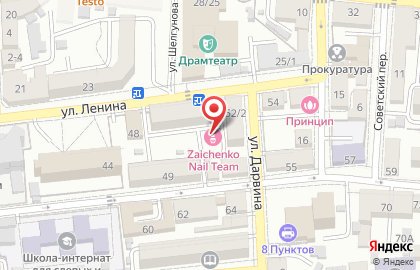 Студия маникюра Zaichenko Nail Team на площади Ленина на карте