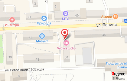 Магазин Теремок на улице Ленина на карте