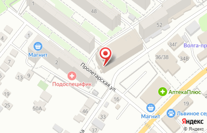 Киоск по продаже фруктов и овощей на Пролетарской улице на карте