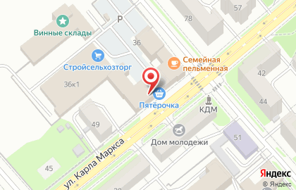 Супермаркет Пятёрочка на улице Урицкого на карте