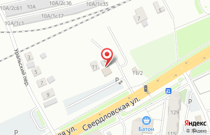 Автосервис на Базаихе в Свердловском районе на карте