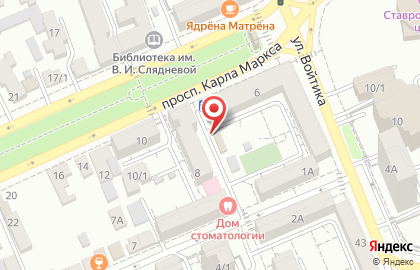 Мастерская по ремонту обуви и изготовлению ключей в Ставрополе на карте