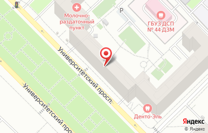 КБ Межтрастбанк на Университетском проспекте на карте