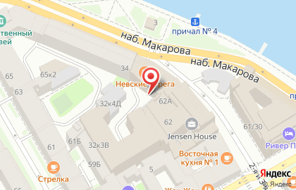 Кондитерский комбинат Невские Берега на набережной Макарова на карте