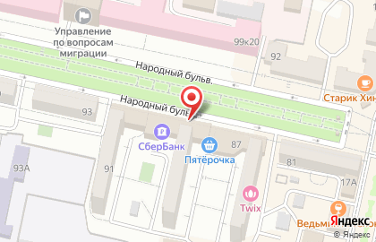 СберБанк на Народном бульваре на карте
