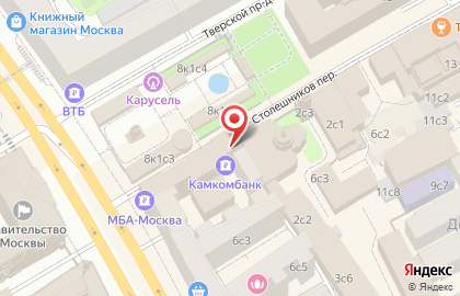 Банкомат Фора-Банк на метро Чеховская на карте
